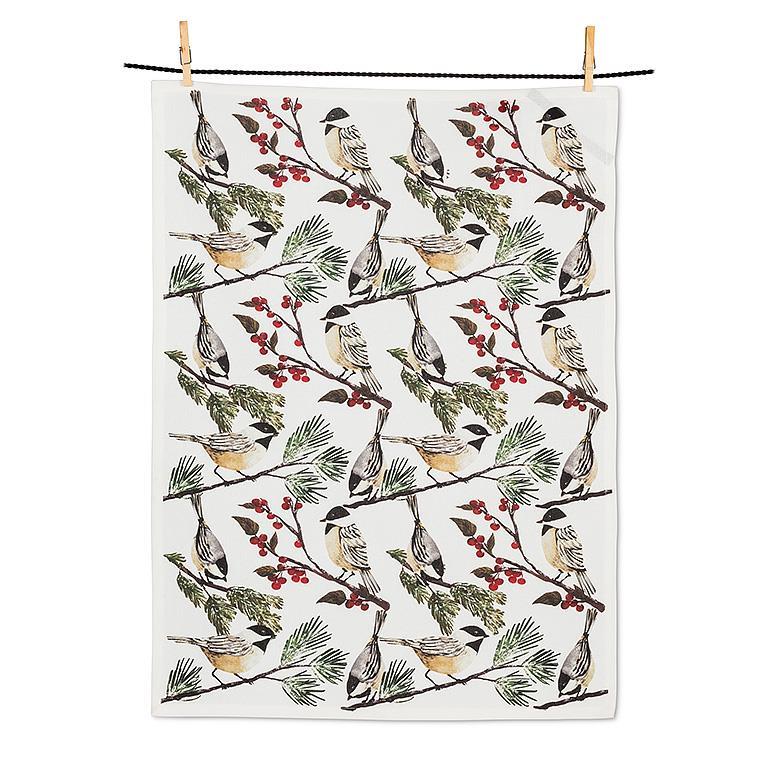 Chickadee on Branch Kitchen Towel