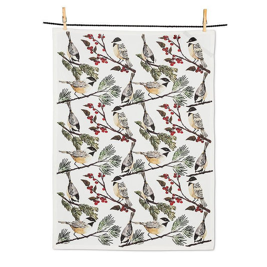 Chickadee on Branch Kitchen Towel