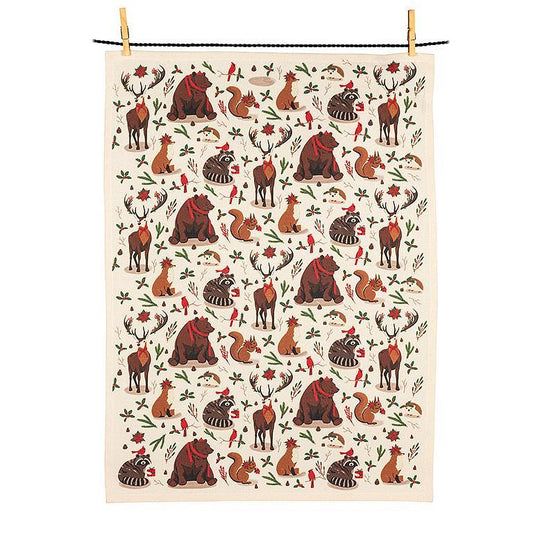 Winter Animals Kitchen Towel