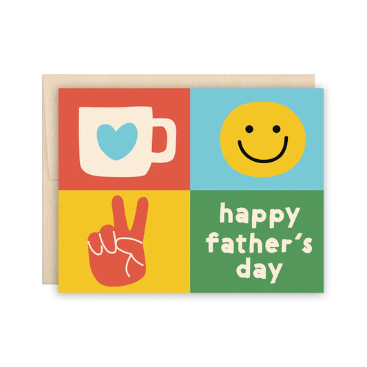 Father's Day - Mug, Smiley Face & Peace Sign