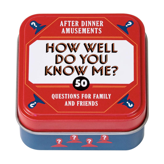 After Dinner Amusements: How Well Do You Know Me?: 50 Questions for Family and Friends