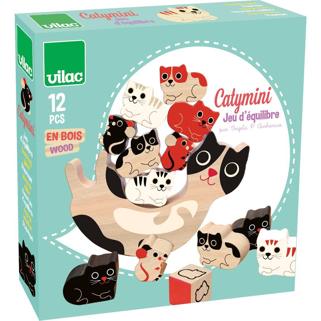 Balancing Cat Wooden Game by Ingela P. Arrhenius for VILAC