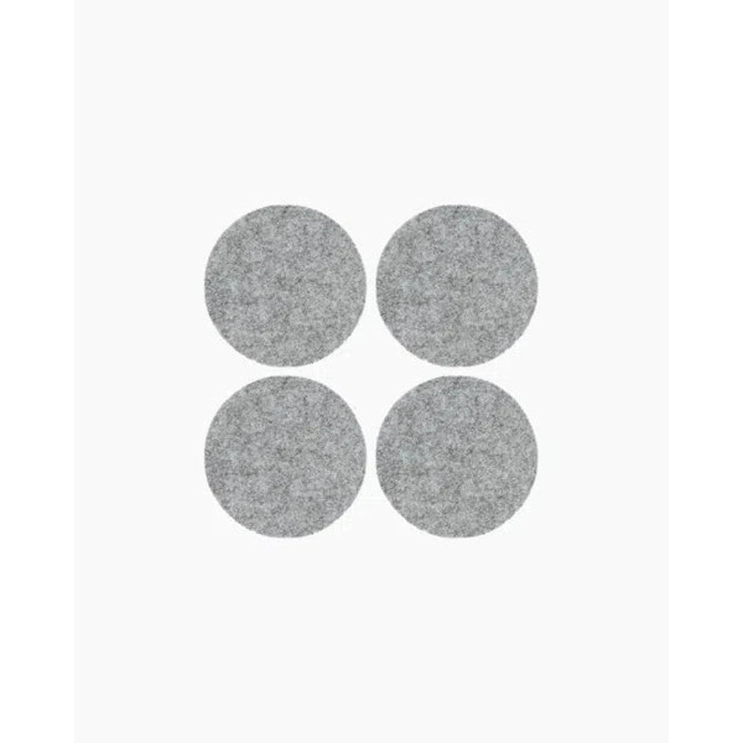 Bierfilzl Merino Wool Felt Round Coaster Solid 4 Pack