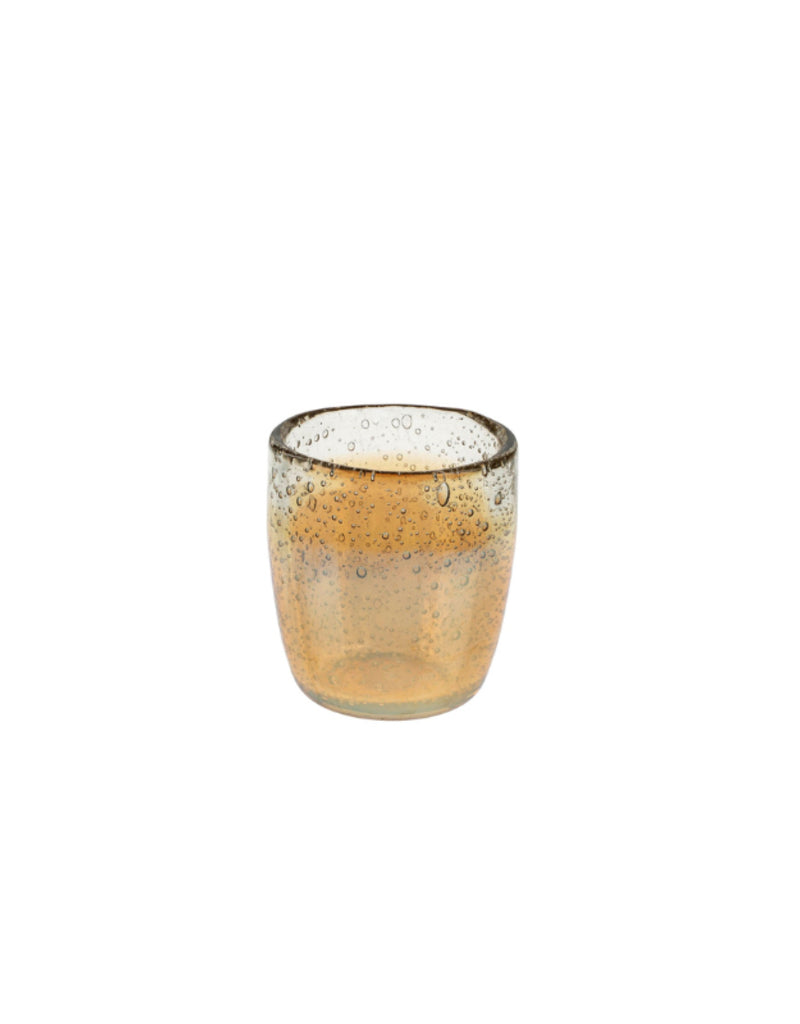 Bubble Glass Votive, Gold Luster