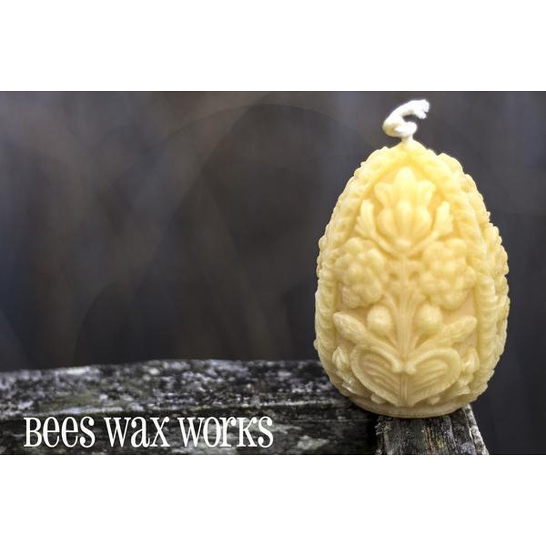 Canadian Beeswax Candle - Carved Egg