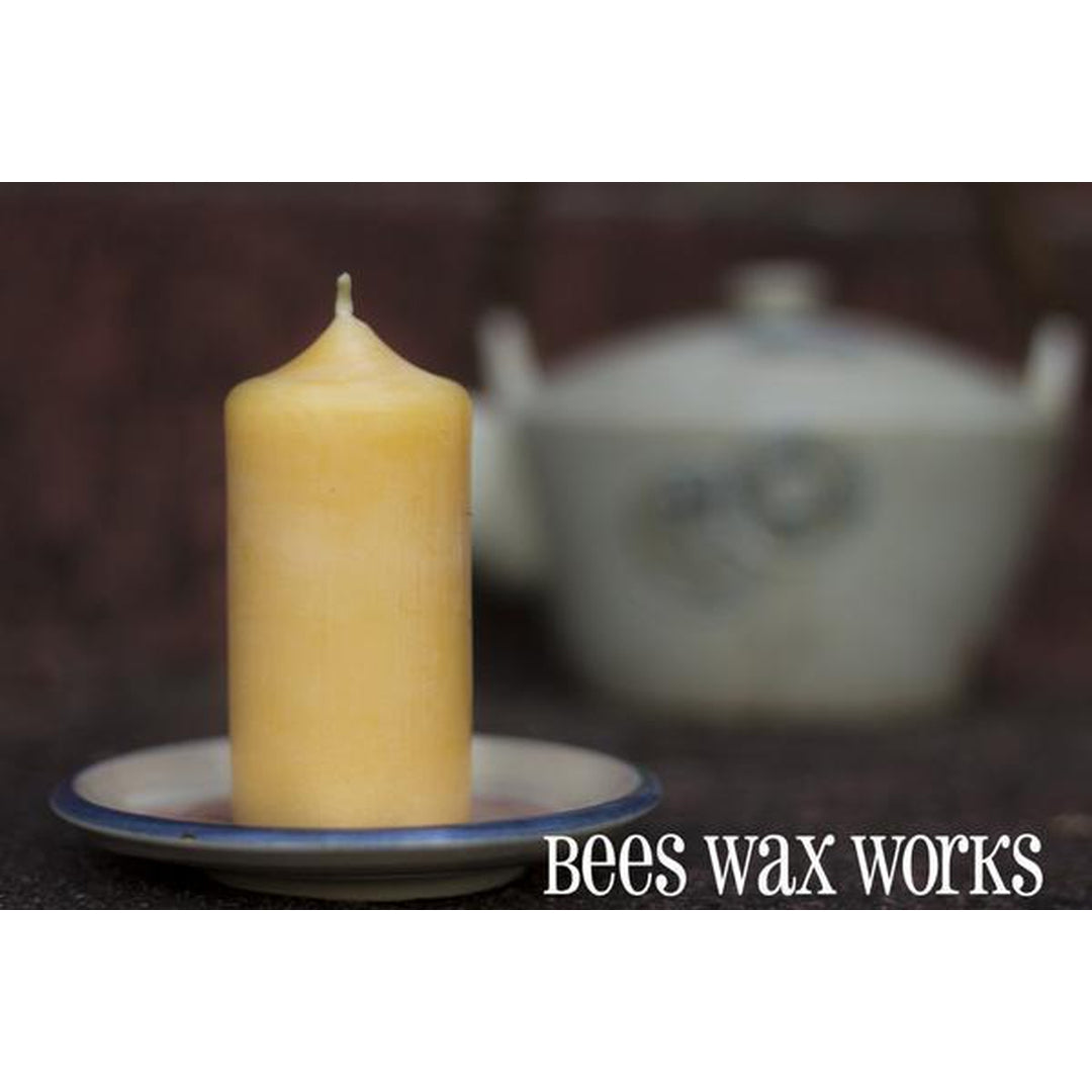 Canadian Beeswax Candle - Pillar 3in by Beeswax Works