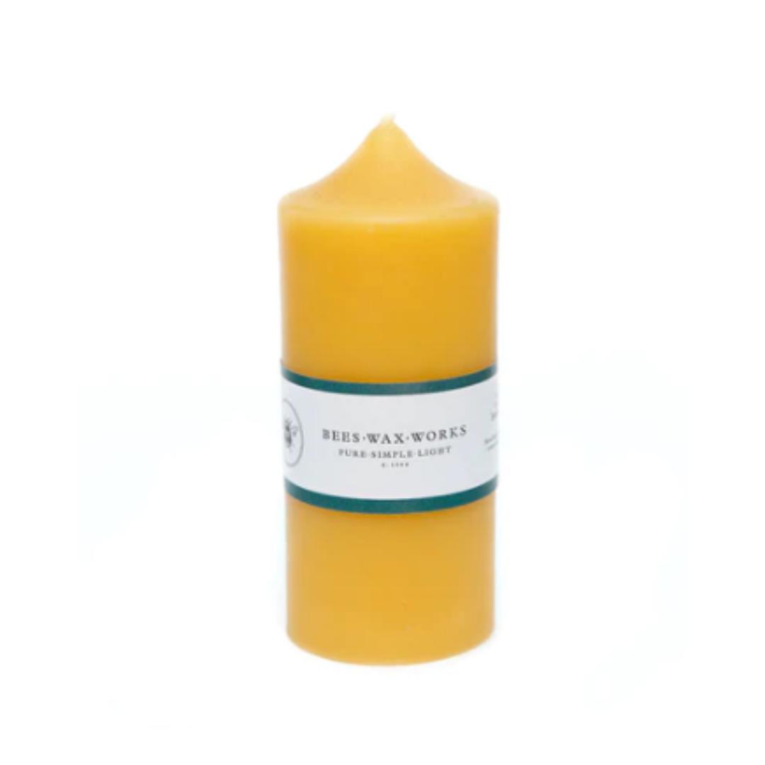 Canadian Beeswax Candle - Pillar 6in by Beeswax Works