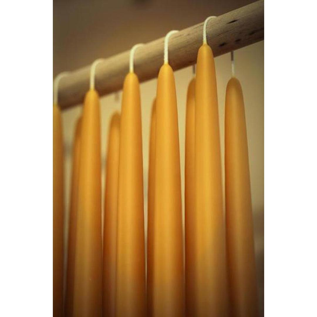 Canadian Beeswax Hand Dipped Taper Candles - 10in