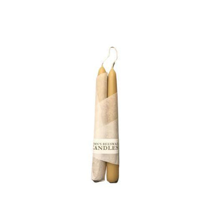 Canadian Beeswax Hand Dipped Taper Candles - 8in