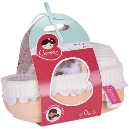 Carry Cot - with Baby Grace Doll, bottle and blanket