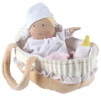 Carry Cot - with Baby Grace Doll, bottle and blanket
