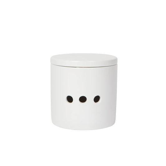 Ceramic Garlic Keeper - Matte White