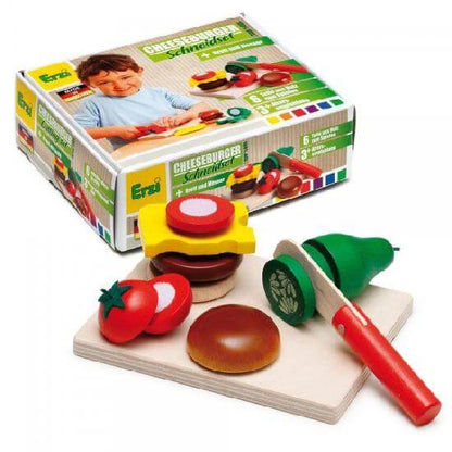 Cheeseburger Cutting Wooden Set by Erzi Toys Erzi Prettycleanshop