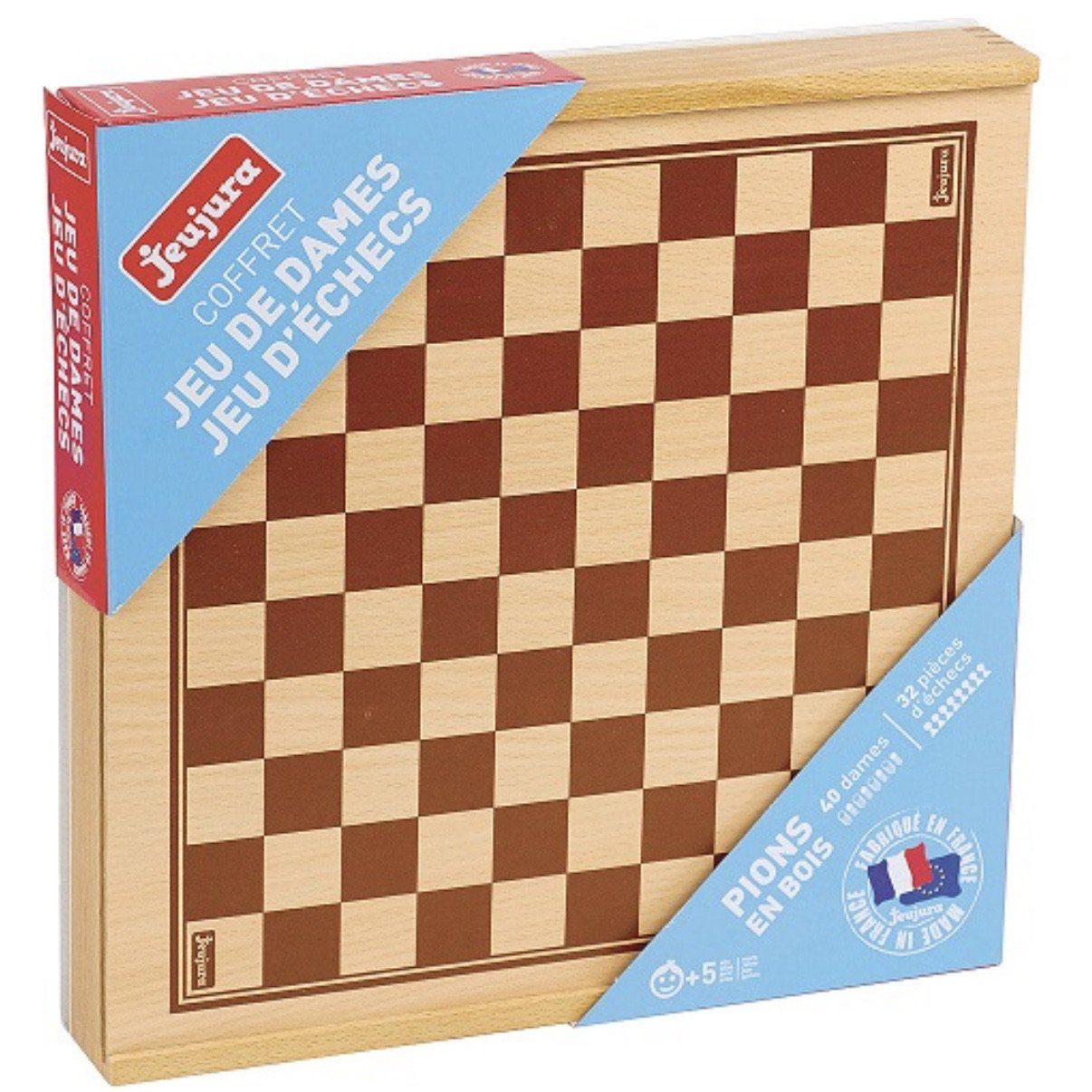 Chess and Checkers Wooden Game by Jeujura