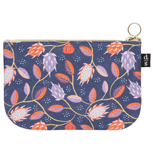 Cotton Canvas Zipper Pouch - Ember