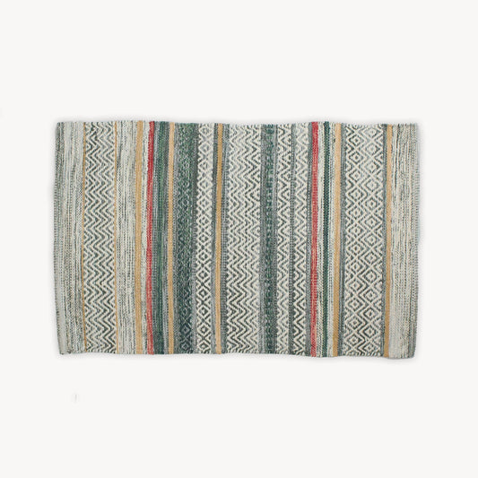 Cotton Handloomed Rug - Pathway Grey Multi