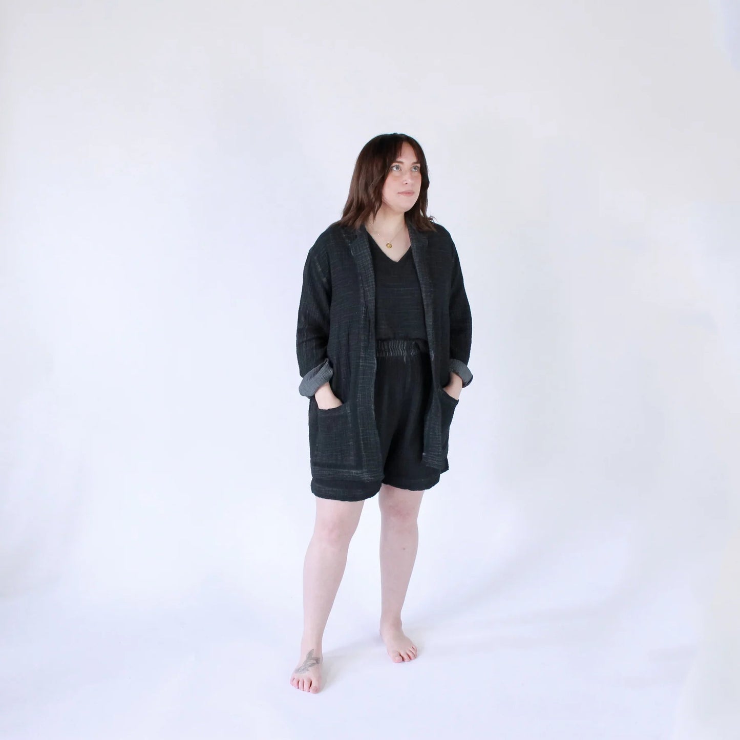 Crinkle Jacket - One Size in Black - by Pokoloko