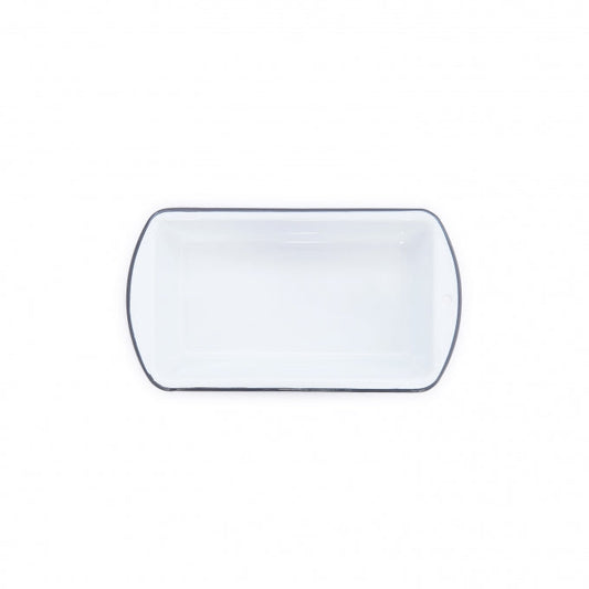 Crow Canyon Vintage Loaf Pan - White with Black Rim