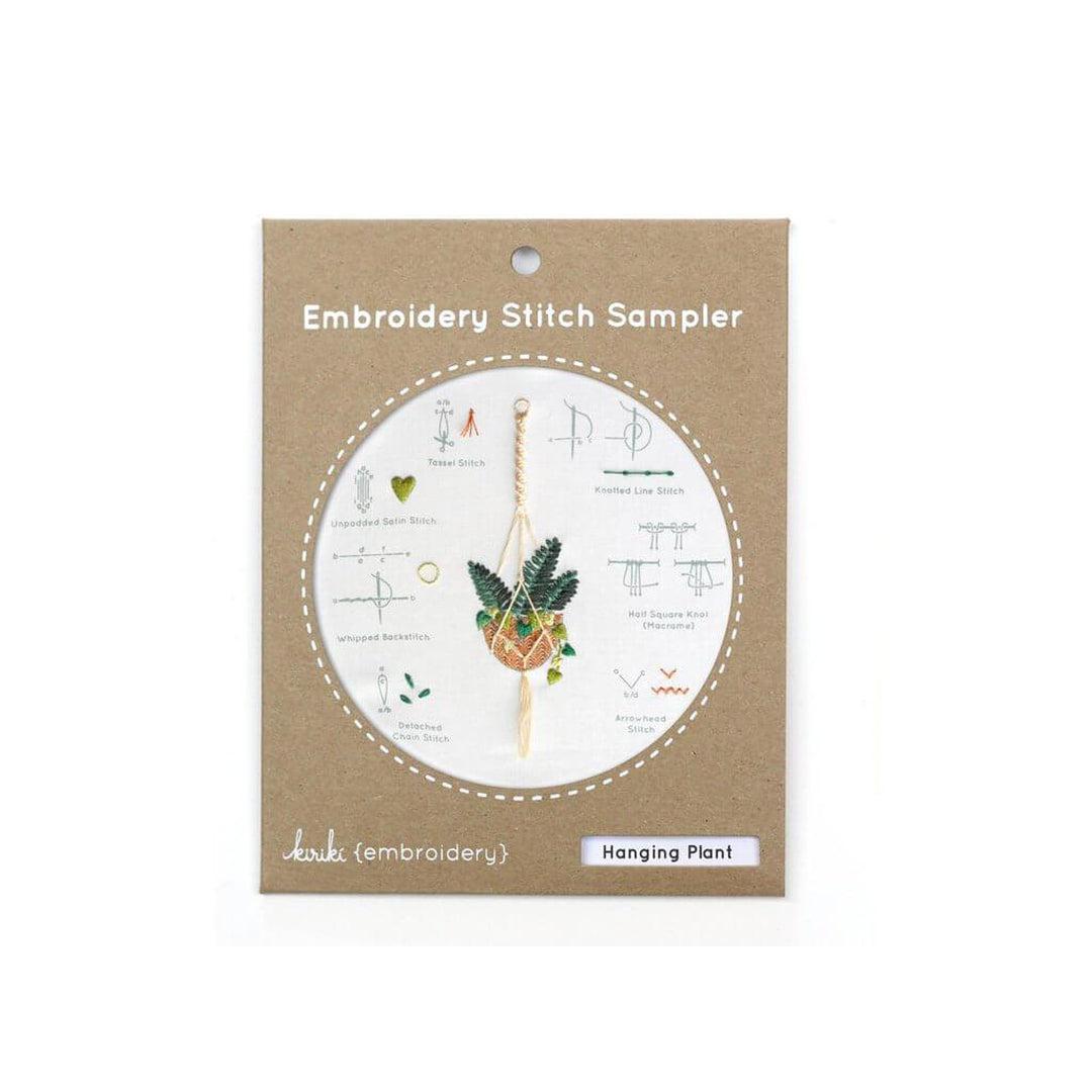 Embroidery Stitch Sampler - Hanging Plant