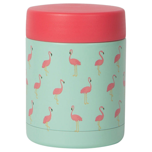 Food Jar Thermos - Flamingos