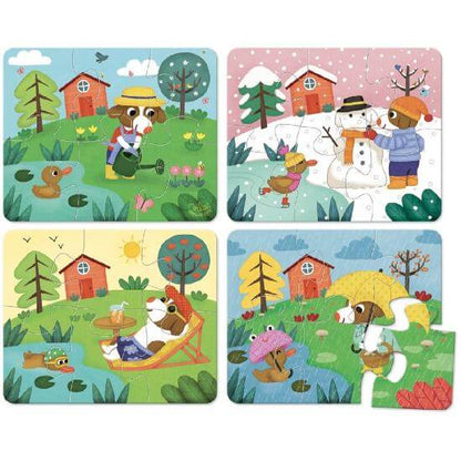 Four Seasons Wooden Puzzles by VILAC Kids Vilac Prettycleanshop