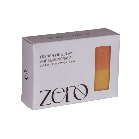 French Pink Clay & Lemongrass Soap Bar by Zero Soap Co.