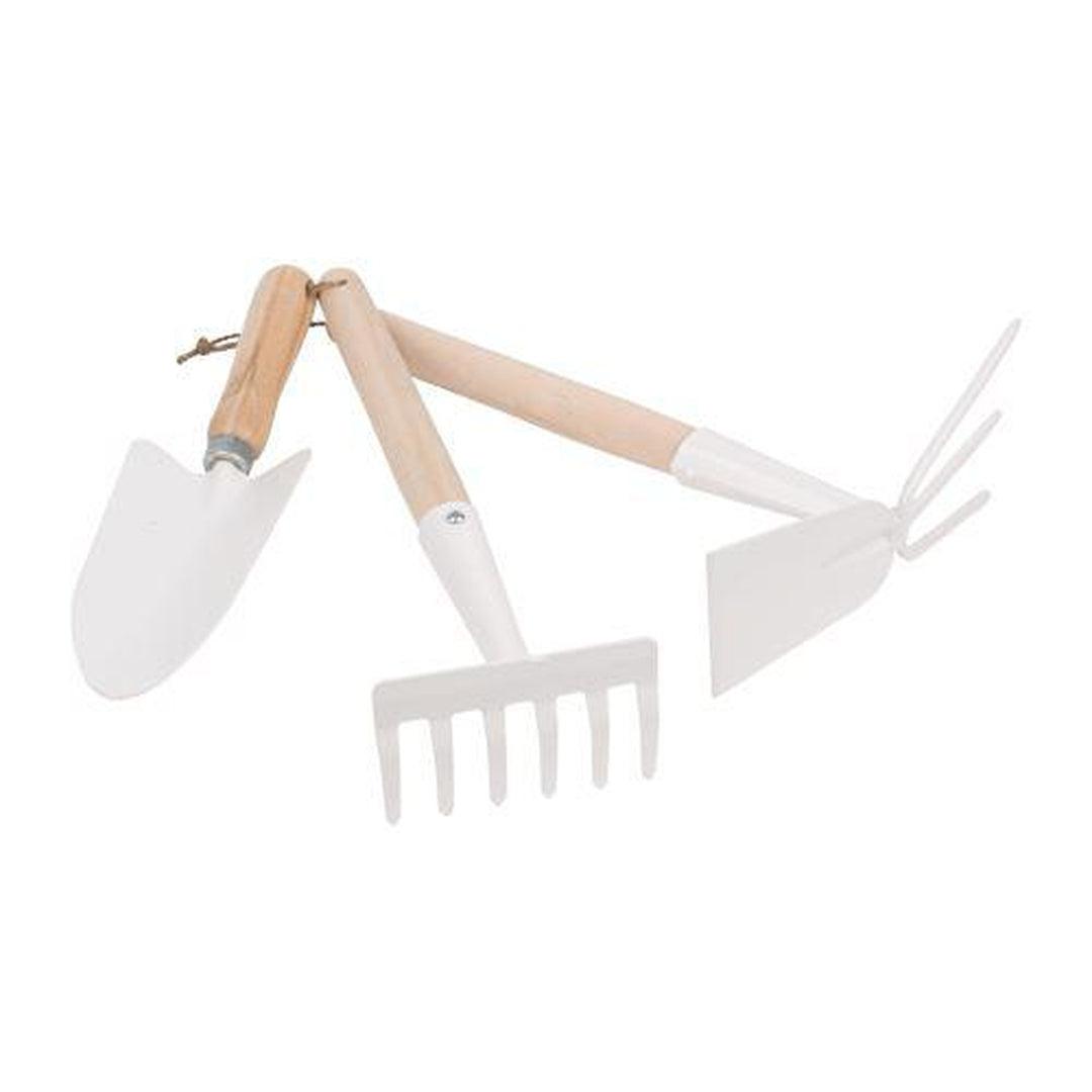 Gardening Tool Set - White Metal + Beechwood - by Redecker