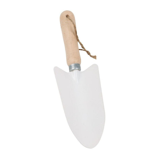 Gardening Trowel - White Metal + Beechwood - by Redecker