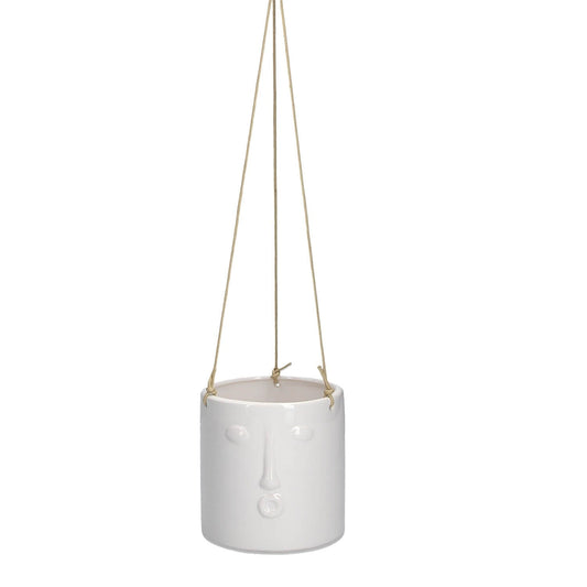 Hanging Ceramic Plant Pot with Face