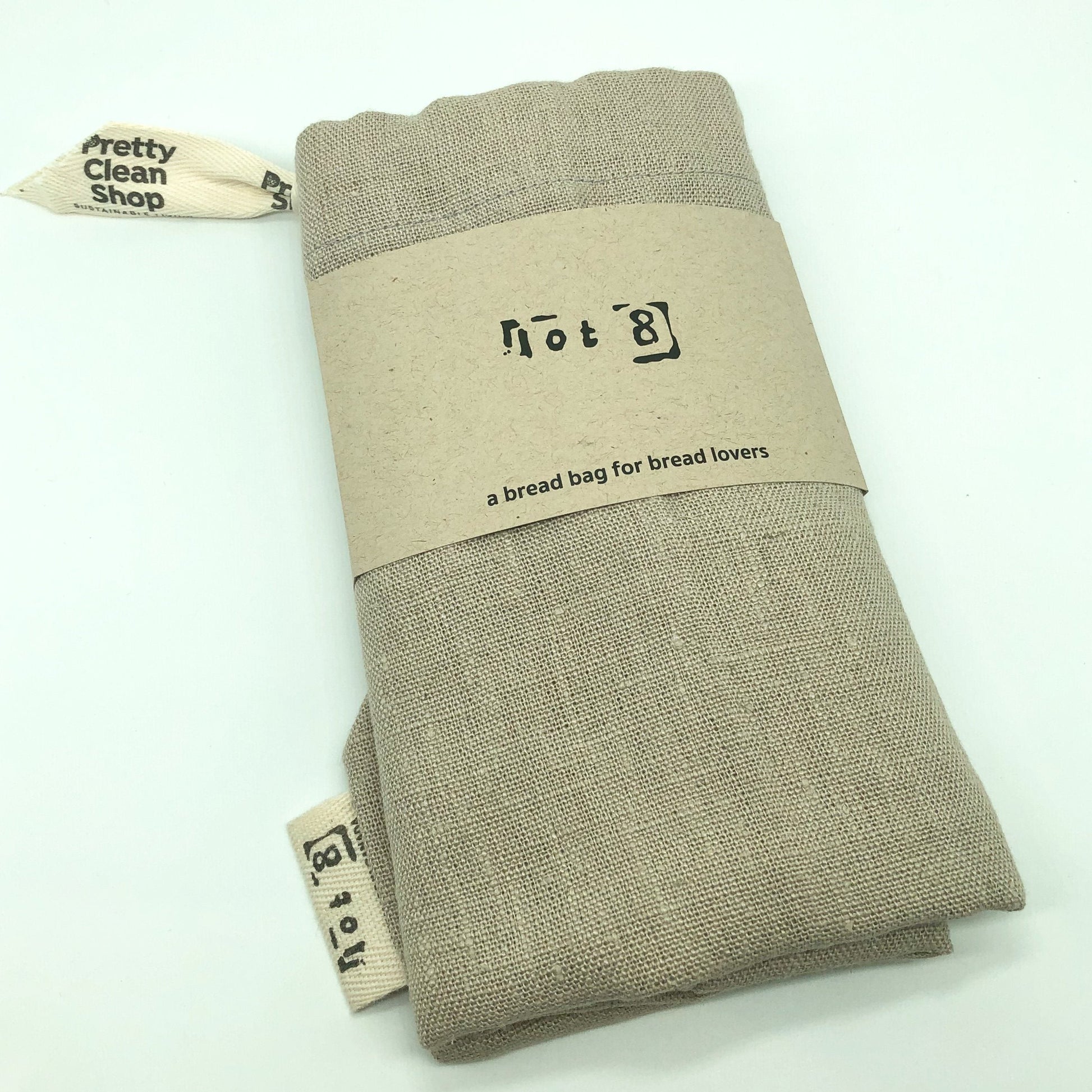 Linen Bread Bag - Loaf Eat Lot8 Flax Prettycleanshop