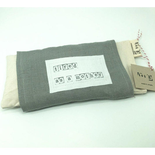 Linen Weighted Eye Pillow with flax and lavender