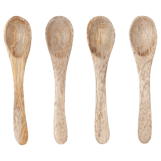 Mango Wood Mini Spoons - Set of 4