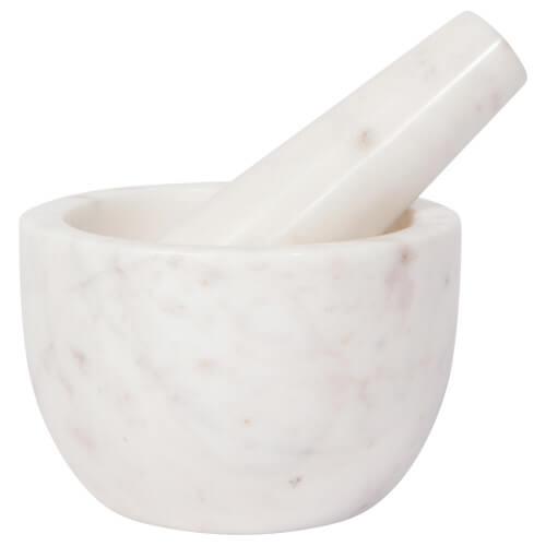 Marble Mortar & Pestle White