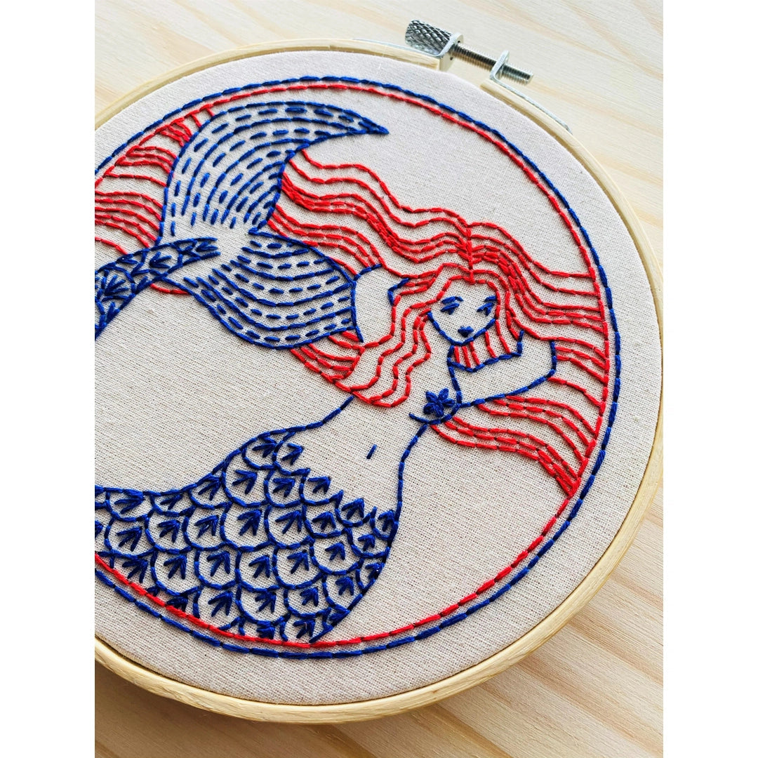 Mermaid Hair Don’t Care - Embroidery Kit by Hook, Line & Tinker