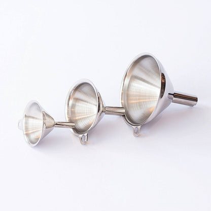 Mini Stainless Steel Funnels - Set of 3