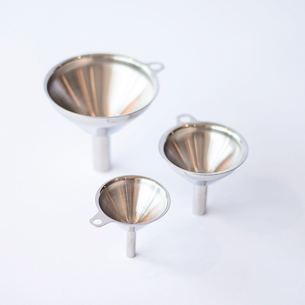 Mini Stainless Steel Funnels - Set of 3