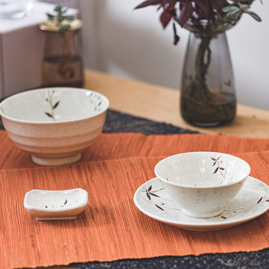 Mino Yaki White Sakura Japanese Porcelain Small Bowl