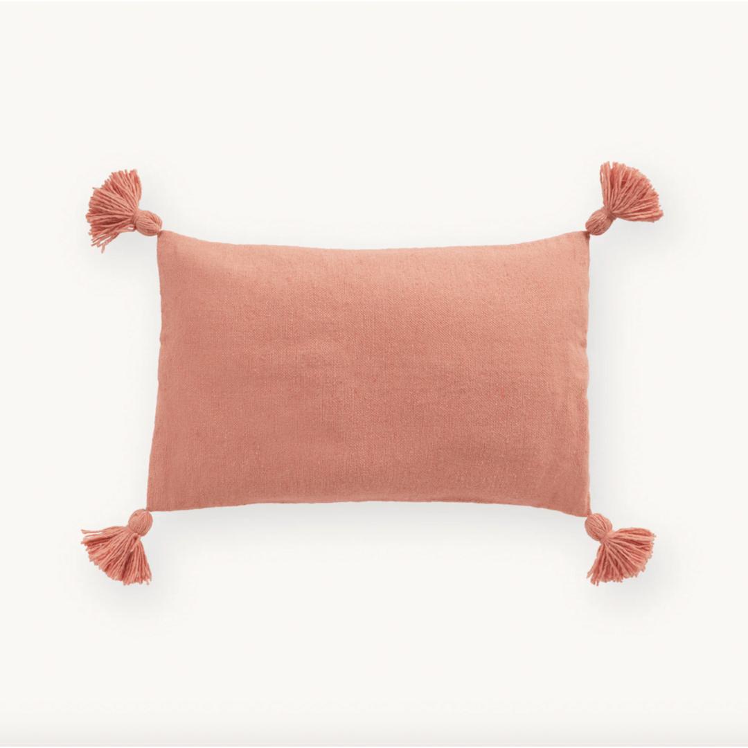 Moroccan Pillow - Solid Coral