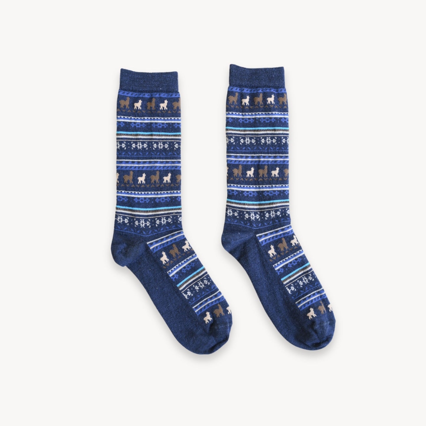 Alpaca Socks - Print - Space Blue