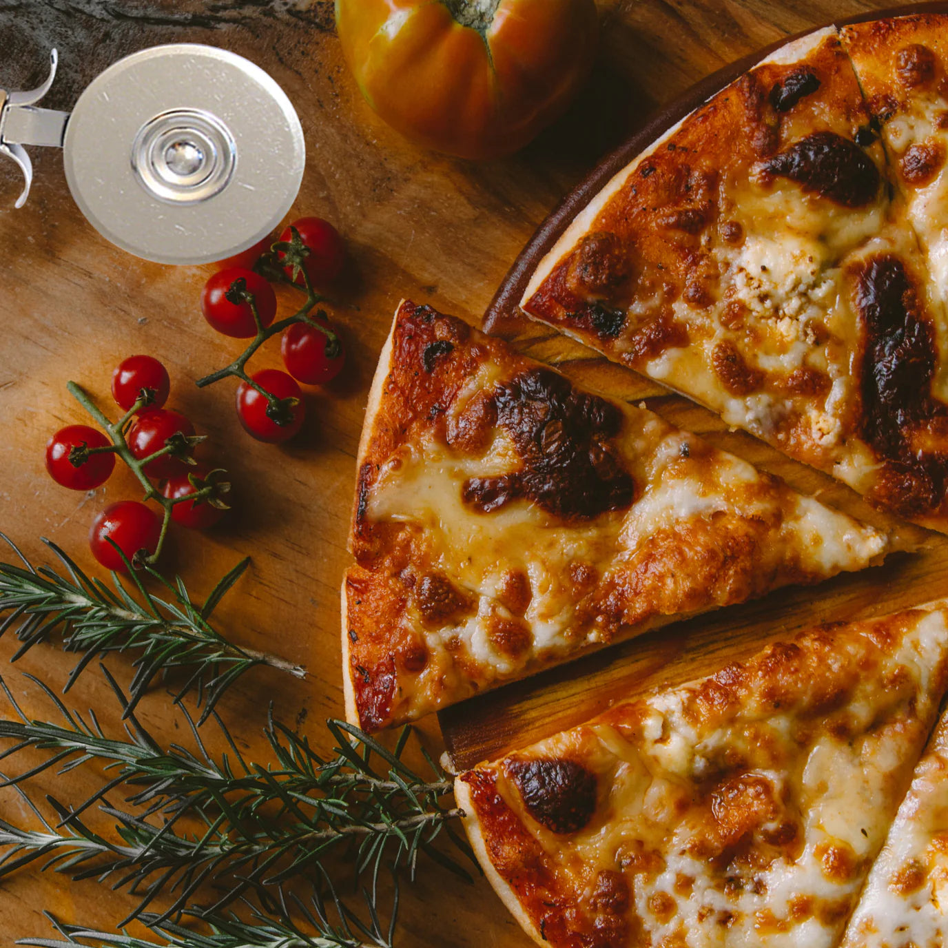 Pizza Wheel with Wooden Handle - Roger Orfèvre