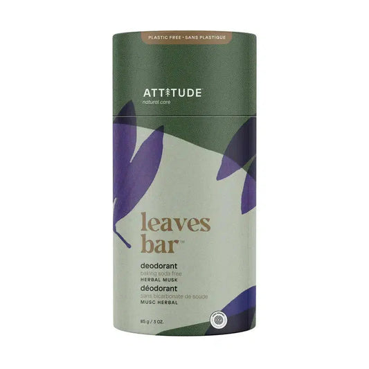 Plastic Free Natural Deodorant - HERBAL MUSK - by Attitude