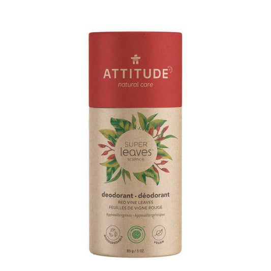 Plastic Free Natural Deodorant - Red Vine Leaves - by Attitude