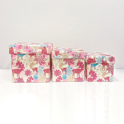 REINDEER Handmade Gift Boxes Recycled Cotton Paper by PaperSpree