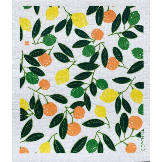 Reusable Swedish Sponge Cloth - Fruits & Veggies - by Ten & Co