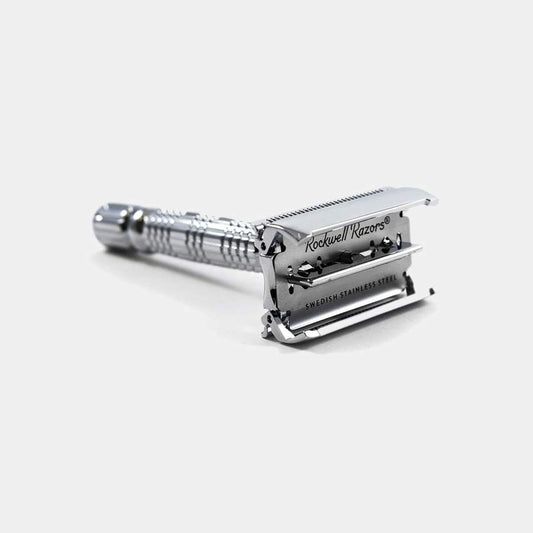 Safety Razor R1 butterfly White Chrome by Rockwell