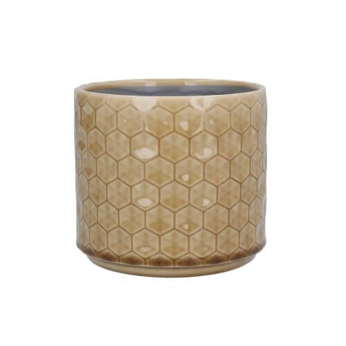 Sand Honeycomb Ceramic Pot Cover - Small