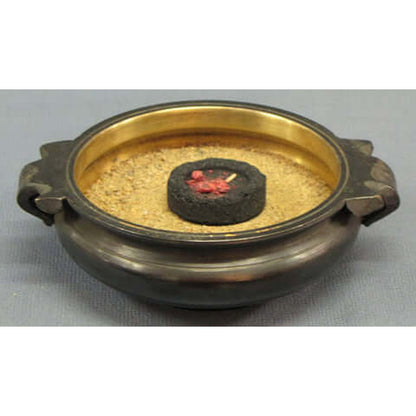 Small Antiqued Brass Incense Bowl