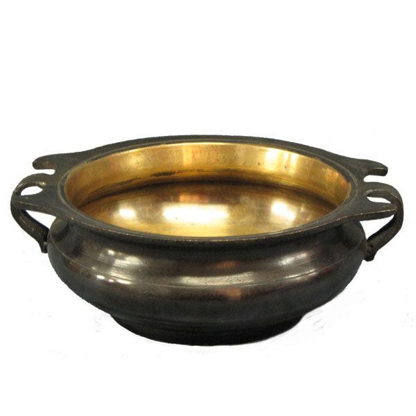 Small Antiqued Brass Incense Bowl