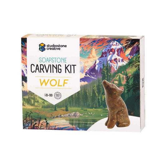 Soapstone Carving Kit - Wolf