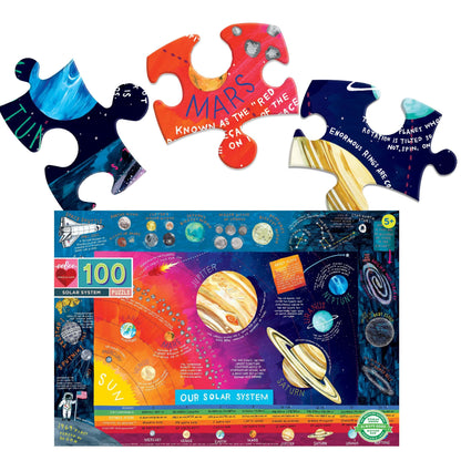 Solar System Space 100 Piece Children’s Puzzle by eeBoo